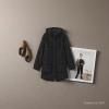 European and American autumn and winter jackets, women's European-sized rainproof hooded women's raincoats, windbreakers, women's coffee-colored Application Scenario